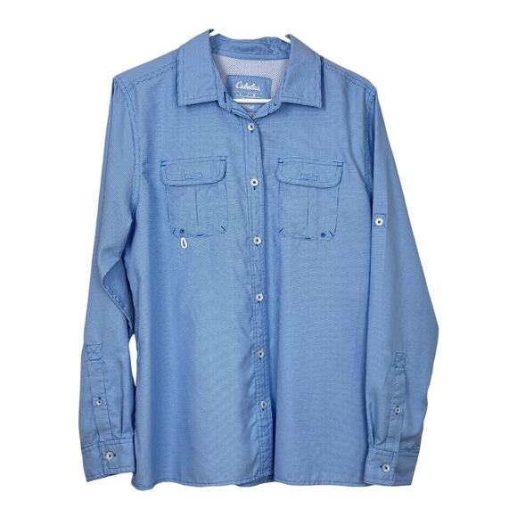 Cabela's Fishing Outdoor Shirt Vented Back Men's Size Large UPF20 LS - Picture 1 of 6